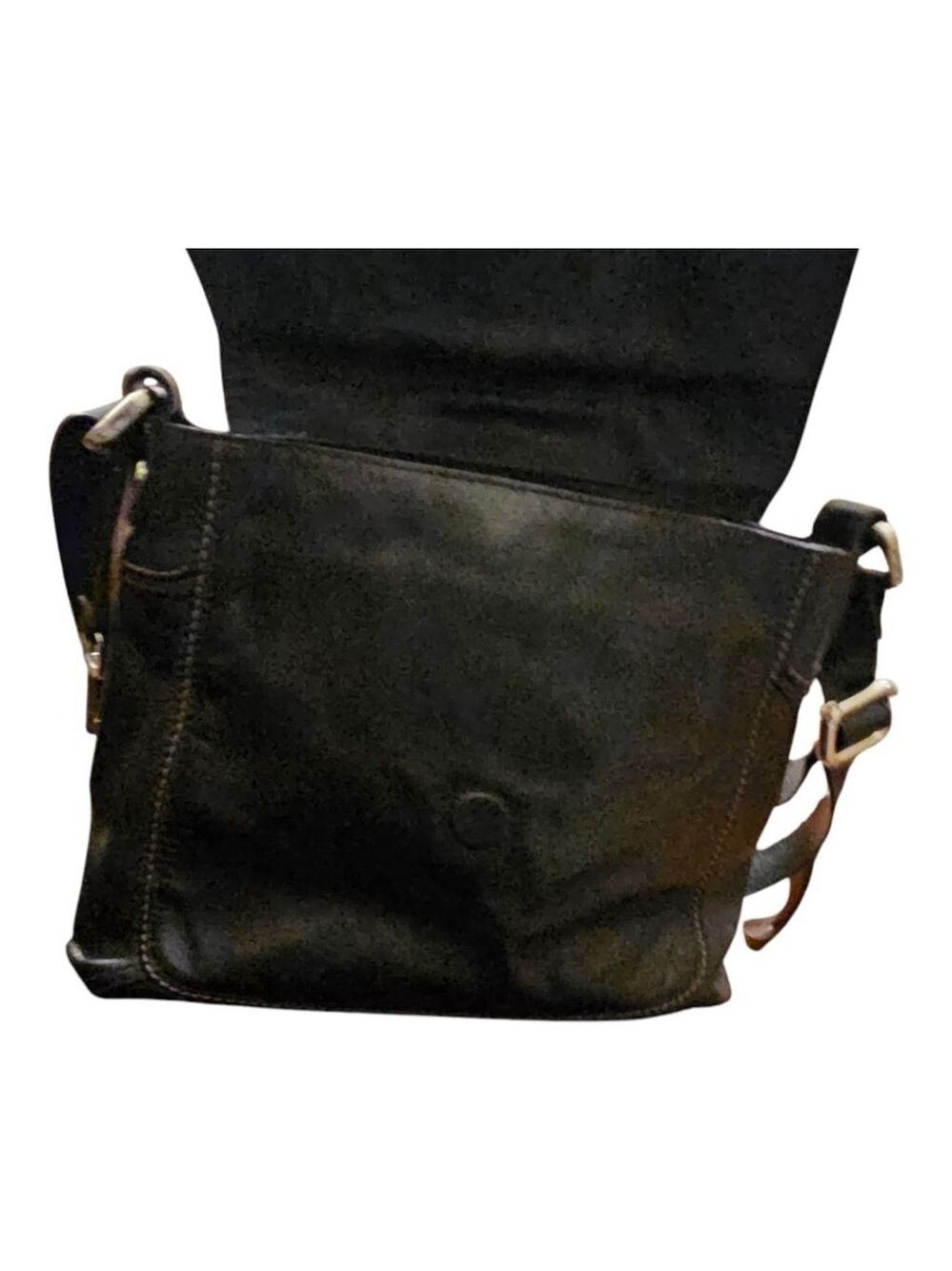 Women's Vintage Fossil Leather Crossbody Bag Black - Picture 14 of 16
